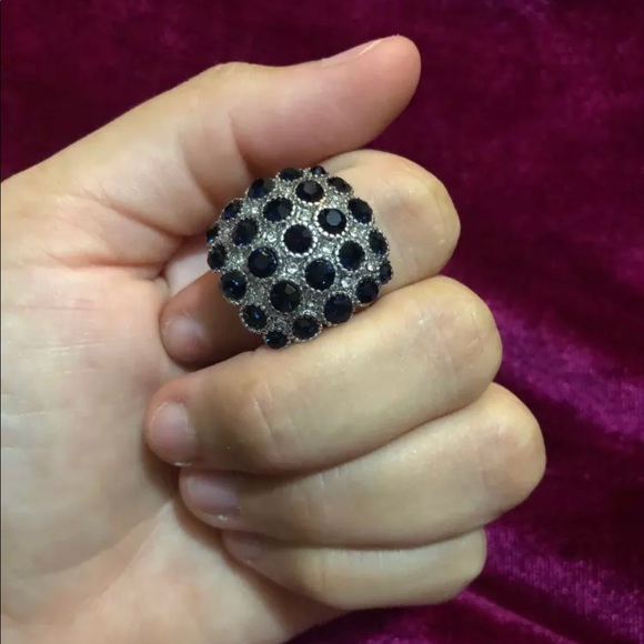 Luxury 925 Silver Sapphire Ring  New - Picture 7 of 11